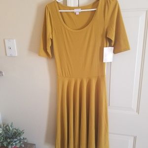 Lularoe mustard nicole dress